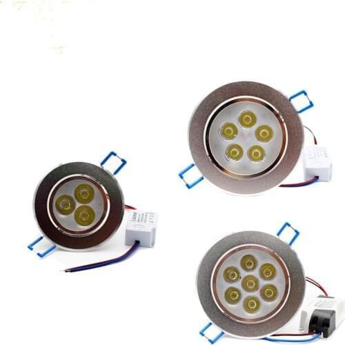 Dimmable led Ceiling lightt 9W 12W 15W 21W Recessed lighting lamp AC85-265V led cabinet bulb LED Ceiling light