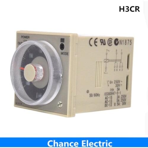H3CR Series Timer Relay 8 pins H3CR-A8 H3CR-A Delay time relay AC/DC universal 24-240V AC 100-240V