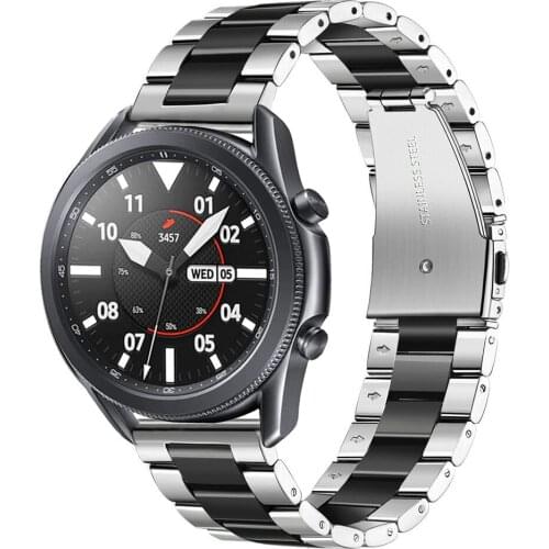 20mm 22mm Wristband for 2020 Samsung Galaxy Watch 3 Band 41mm 45mm Stainless Steel Strap for Galaxy Watch 46mm/Active2 40mm 44mm