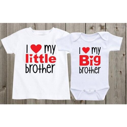 Matching Shirts Sibling Shirts Set of 2 I Love My Big Brother Little Brother Matching Sibling Shirts Baby Shower Gifts