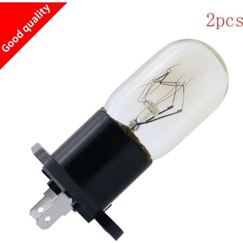 2 Pcs New Universal Replacement Parts Microwave Oven Globe Lamp Bulb Straight Terminals 230V 20W T170 Series For LG SR059