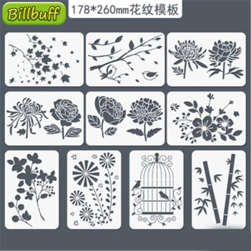DIY Cake Stencils Logo Craft Layering Stencils Painting Scrapbooking Flower Bird Stencils Mold Decorate Bakery Tools DIY Moulds