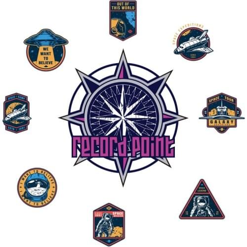 Diy Military badge patch heat transfer stickers punk patches Round Applique patches Vinyl Heat Washable Transfer Patch t-shirt
