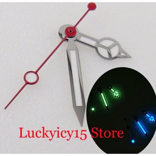 Green/Blue Luminous fit NH35A NH36A 4R35 4R36 Red Second Hand Watch Needles