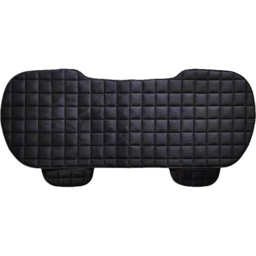1PCS Black Auto Plush Car Seat Cover, Anti Slip Rear Seat Pad Cover, Back Seat Bottoms Cushion for Van Truck Accessories