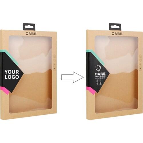 10 pcs Wholesale Fashion Custom Kraft Paper Packaging for Tablet Leather Cover for Samsung Tab Leather Case Packaging Pack