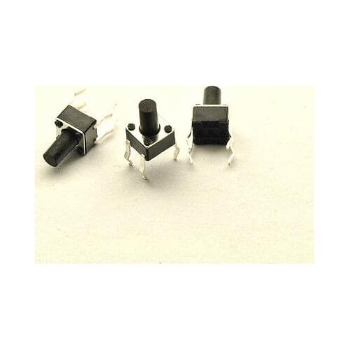 100)Tactile Switch 4.5 x 4.5 x 7mm PCB Momentary Tact Push Button Switch 4 Pins