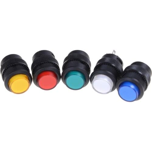 2PCS 5 Colors 3A 250V R16-503AD OFF-ON LED Light Self-locking Latching Push Button Switch For Arcade Game Machine