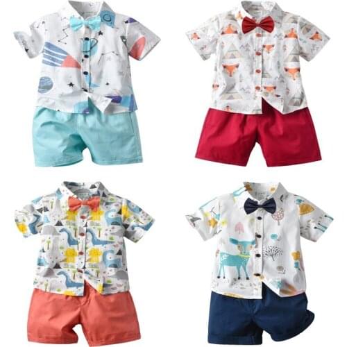 2021 Childrens Clothing Cotton Summer New Boys Clothing Sets Casual Beach Holiday Toddler Wear Kids Three Pieces Suit For Kid