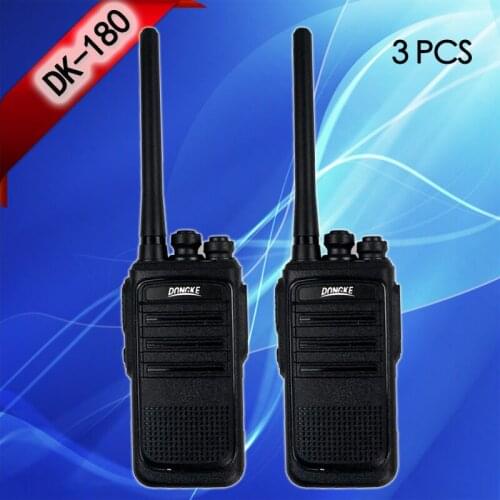 3PCS DONGKE Walkie Talkie Two-way radio Portable UHF 400-470MHz 16CH radio comunicador Transmitter Transceiver talkie-walkie