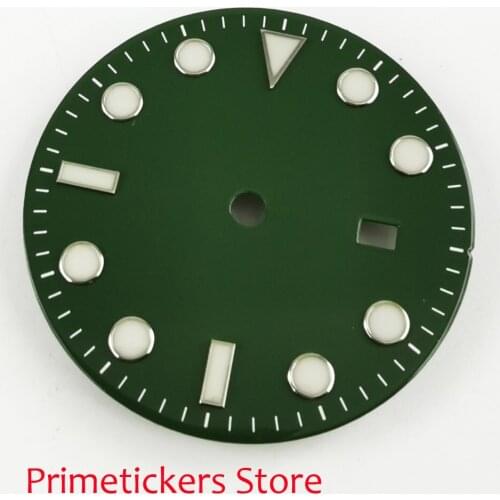 31.5mm Parnis green dial date fit 2823 2836 Miyota 82 mechanical mens watch dial