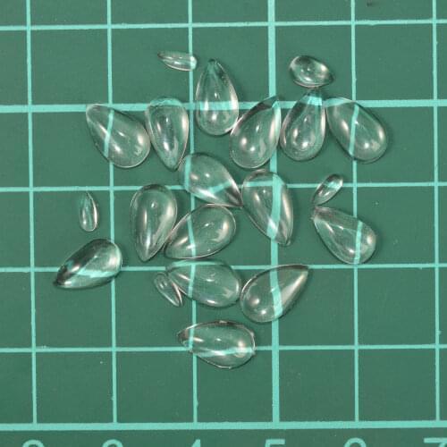 500pcs Simulation dewdrop waterdrop Card Making Decor Transparent Clear Flatback Glass Cabochon