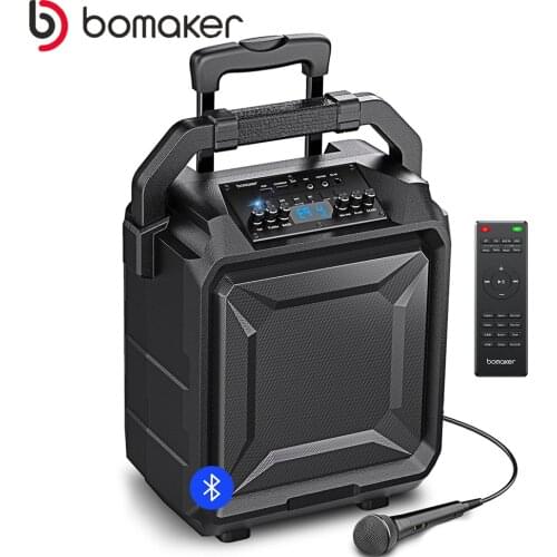 Bomaker 600W Wireless speaker with multi-audio outputs Outdoor Square Dance Portable Stereo Subwoofer Phone Stereo FM Radio