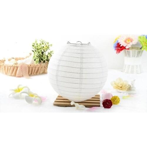 10-15-20-25-30-35-40cm White Color Chinese Paper Lanterns for Wedding Event Party Decoration Holiday Supplies Paper Ball