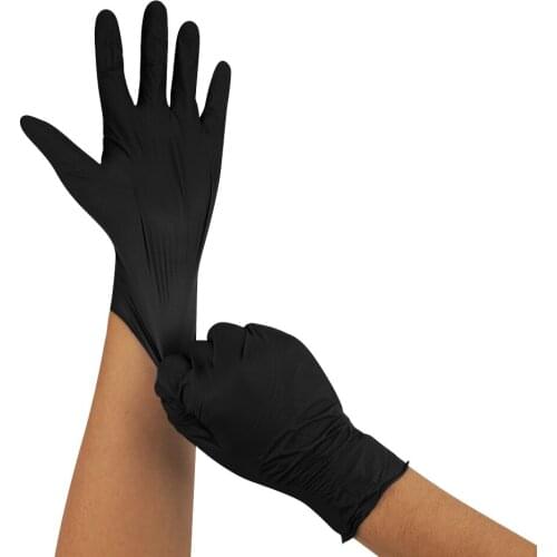 100PCS Powder-Free Black Guantes Latex Gloves Disposable Nitrile Work Gloves for Home Rubber Food Gloves Tattoo