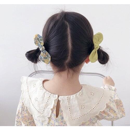 Girls Korean Broken Flower Japanese Simple Small Ear Hairband Children Fashion Elastic Hair Bands