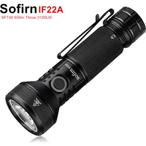 Sofirn IF22A TIR Optics 2100lm LED Flashlight Rechargeable 21700 USB C Powerful EDC Light Torch Outdoor Lantern for Fish