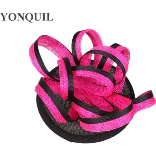 Sinamay Base Fascinator Headwear Race Wedding Bridal Accessories Women Millinery Cocktail Hat High Quality Multiple Color MYQ017