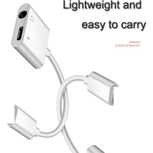 Bluetooth call lightning plus 3.5mm headphone jack 2-in-1 adapter cable