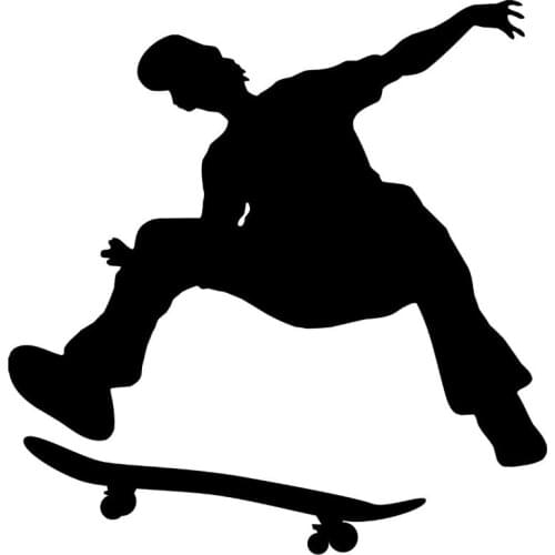 Boy Skateboard Flip Silhouette Art Wall Decal Skateboard Sports Sticker For Home Living Decoration Removable A002808