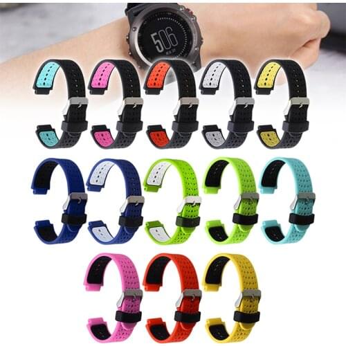 Fashion Sport Soft Silicone Watch Band Strap For Garmin Forerunner 220 230 235 620 630 735 Replacement Repairment Accessories