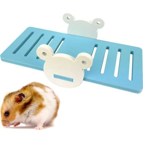 Hamster Seesaw Golden Bear Seesaw Hamster Exercise Toy Pet Funny Playing Supplies for Guinea Pig Small Animal