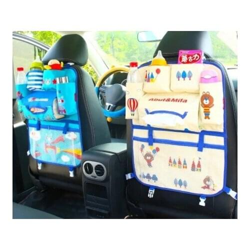 Cartoon Cute Style Car Back Seat Storage Organizer Hanging Bag Stowing Tidying Baby Kids Sundry Specially Auto Car Accessories