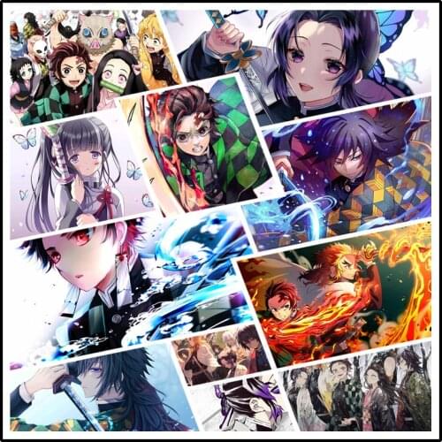 Anime Diamond Painting Kit 5D Japanese Hot-Blooded Fighting Style Magical Ghost-Related Anime Bedroom Entrance Decoration Poster