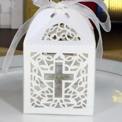 Crossing Candy Boxes Angel Gift Box For Baby Shower Baptism Birthday First Communion Christening Easter Decoration