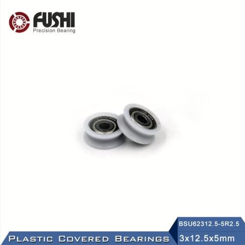 623 ZZ Ball Bearing Covered With POM Plastic 3*12.5*5 mm ( 2 PCS ) Plastic Pulley Bearings 623 Z 2Z
