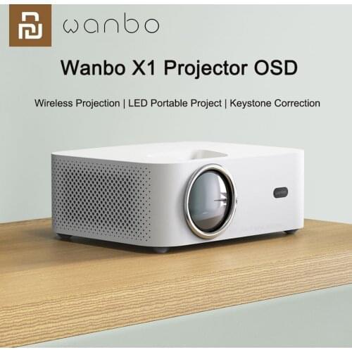 Youpin Wanbo X1 Projector OSD Wireless Projection Low Noise LED Portable Projector Keystone Correction For Home Office 3S Boot