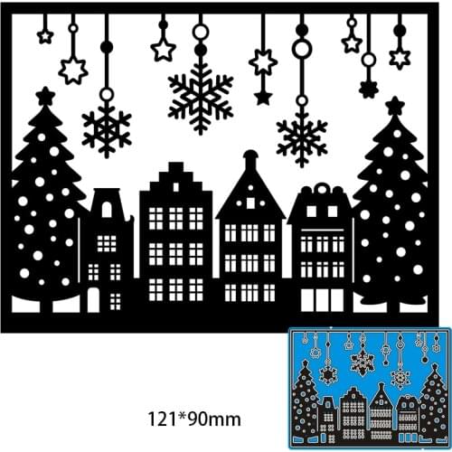 Cutting Metal Dies Christmas Tree and Snowflake New Stencils DIY Scrapbooking Paper Cards Craft Making Craft Decoration 121*90m