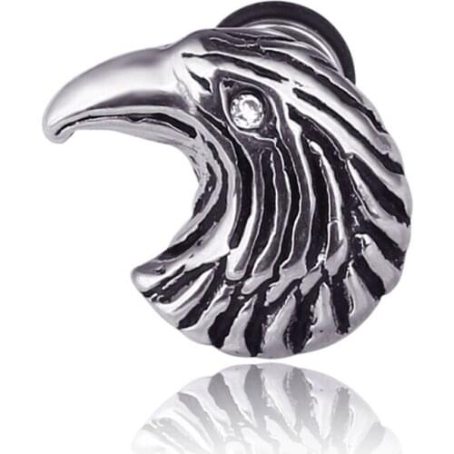 Punk Stainless Steel Eagle Stud Earrings For Men Women Retro Earrings Unisex Party Jewelry Wholesale