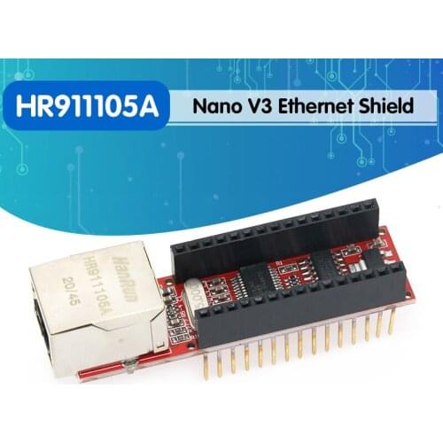 Nano V3 Ethernet Shield ENC28J60 Microchip HR911105A Ethernet Webserver Board Module for Arduino Nano 3.0