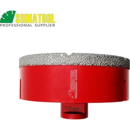 SHDIATOOL 1pc M14 Dia 115mm Vacuum Brazed Diamond Drill Core Bit Drilling Bit For Granite Marble Ceramic Hole Saw