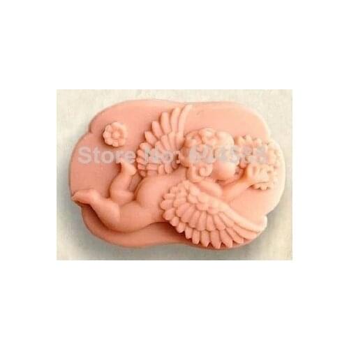 Angel with Rose Craft Art Silicone Soap mold Craft Molds DIY