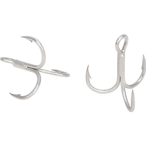 TOMA 10PCS Treble Hooks Blood Slot Barbed Thin Slot Fishing Hook High Carbon Steel Super Sharp Hooks 1/2/4/6/8/10# Fishing Tool