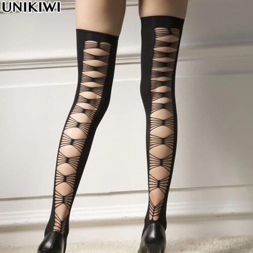 UNIKIWI Women's Black Stockings