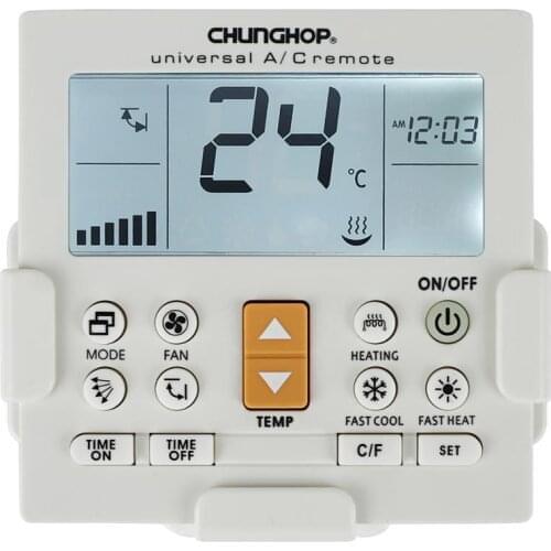 CHUNGHOP Universal Remote Control for Air Conditioner K-650e With Back Light Bracket Holder Controller