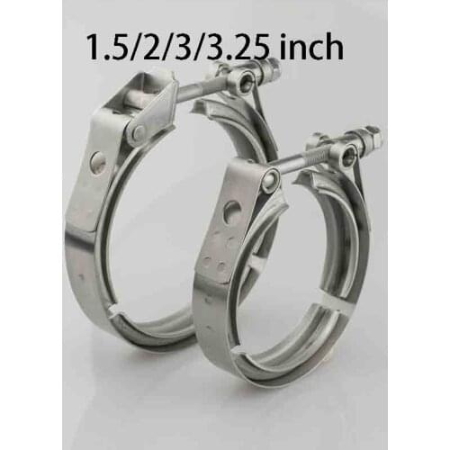 V Band Clamp Stainless Steel 1.5/2/3/3.25 inch Quick Release V band Clamp Car Assessories High Quality