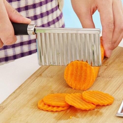 Stainless Steel Wavy Vegetable Cutter Multifunctional Potato Vegetable Chopper Veggie Slicer Household Kitchen Gadgets