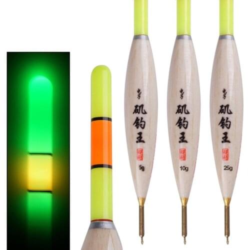 Shine Bright Luminous Fishing Floats Balsa Bobber Electric Buoy High Quality Flotador Carp Crucian Fishing Tackle Accessories