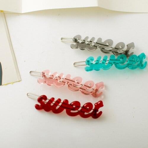 Sweet Letter Hairpin Clip Hair Clips Women Girls Barrette Hairpin Headdress Accessories Makeup Styling Hairgrip Hair Accessories
