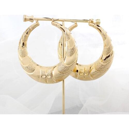 8cm Big Gold Color Hoop Earrings for Women Fashion Statement Circle Round Hiphop Hoop Earrings Brincos Punk Jewelry Party Gift