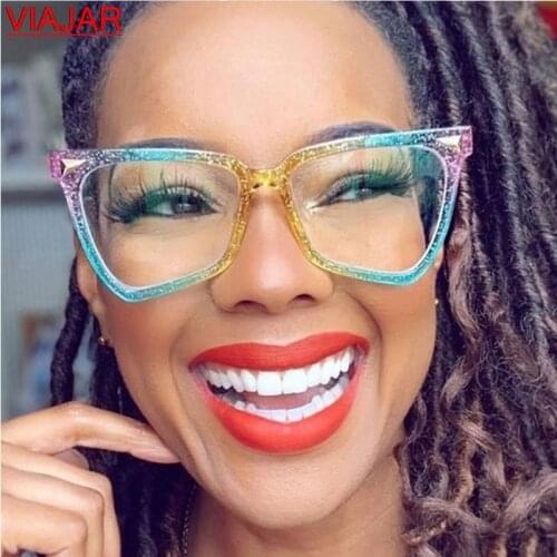 Lrregular Womens Anti Blue Light Blocking Glasses Fashion Cat Eye Eyeglasses Frame Computer Glasses Gaming goggles Eyewear