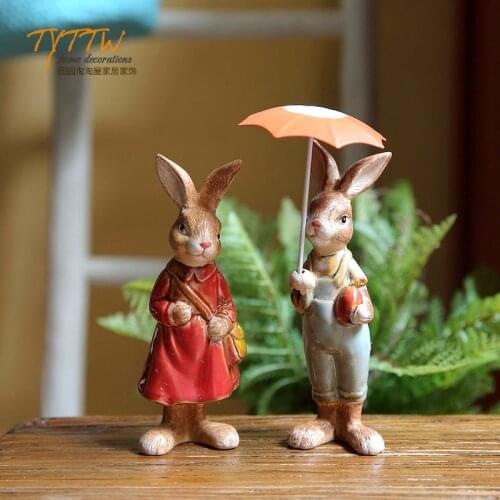 American Country Rabbit Lovely Shape Umbrella Frog Ornament Garden Cute Home Decoration Accessories Home Decor Garden Decoration