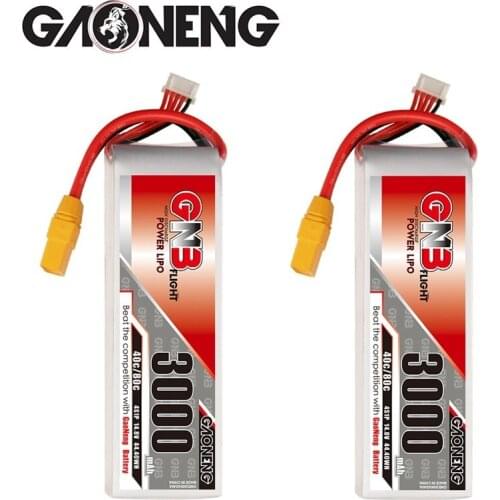 1/2/3pcs GNB 3000mAh 14.8V 4S 40C/80C With XT90 Plug For RC Helicopter Quadcopter FPV Racing Drone Parts