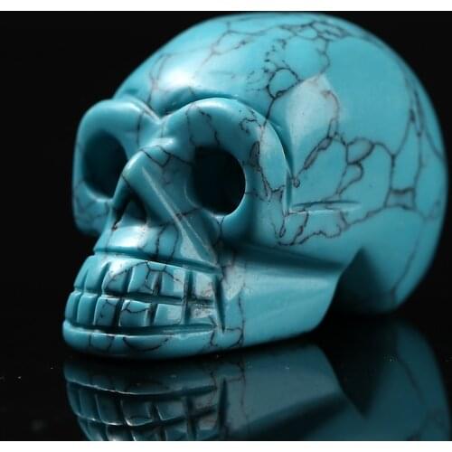 1pc Skull Gemstone Natural Jasper Gemstone Skull Quartz Crystal Healing Specimen Decorations Ornaments