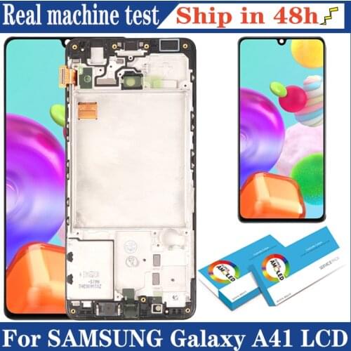 100% Original 6.1" AMOLED Display for Samsung Galaxy A41 SM-A415F A415 Full LCD Touch Screen Digitizer Assembly Repair Parts
