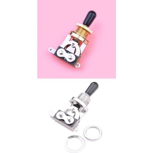 2pcs 3-way Toggle Switch with Black Tip for Electric Guitar